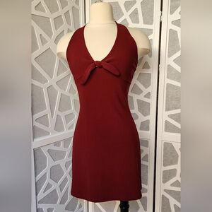 Women's Formula X Short Burgundy Halter Dress Size Small
